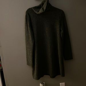 Lulus (xl) NWT.  Dark forest green cowl neck sweater dress/tunic.